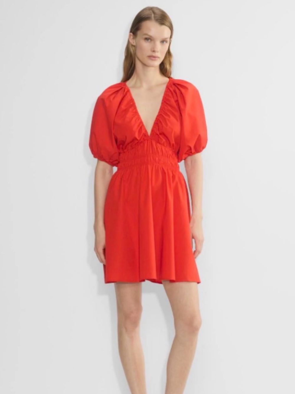 Aritzia Mason Poplin Dress, Poppy Red